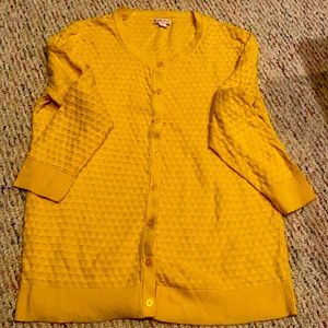 Bright Yellow Cardigan from Merona in Size XL